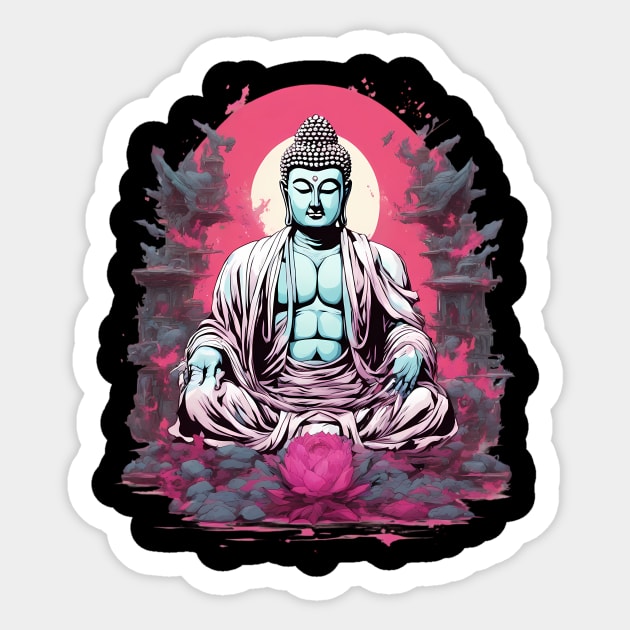 Buddha Zen Sticker by animegirlnft